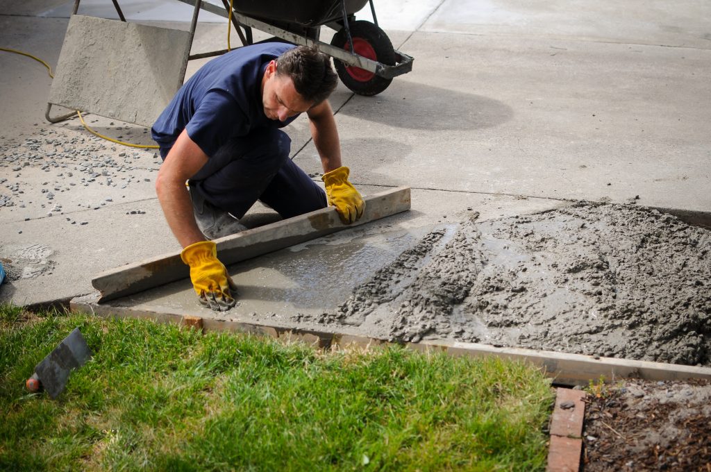 concrete driveway installation