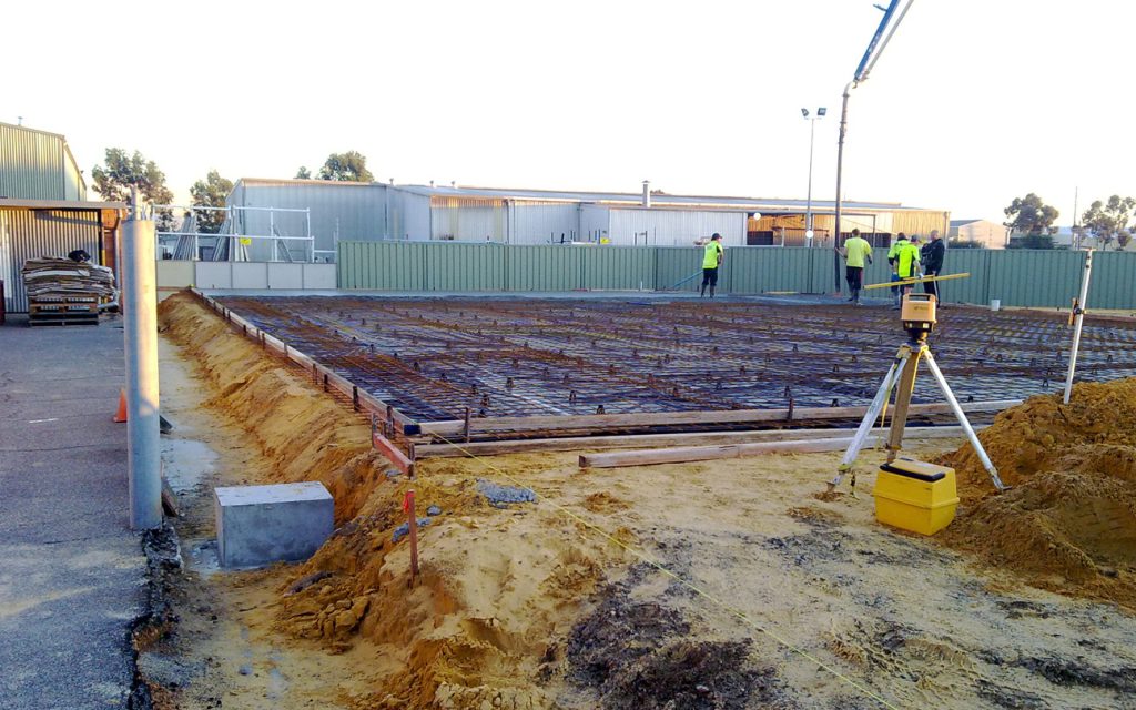 Concrete slab installation